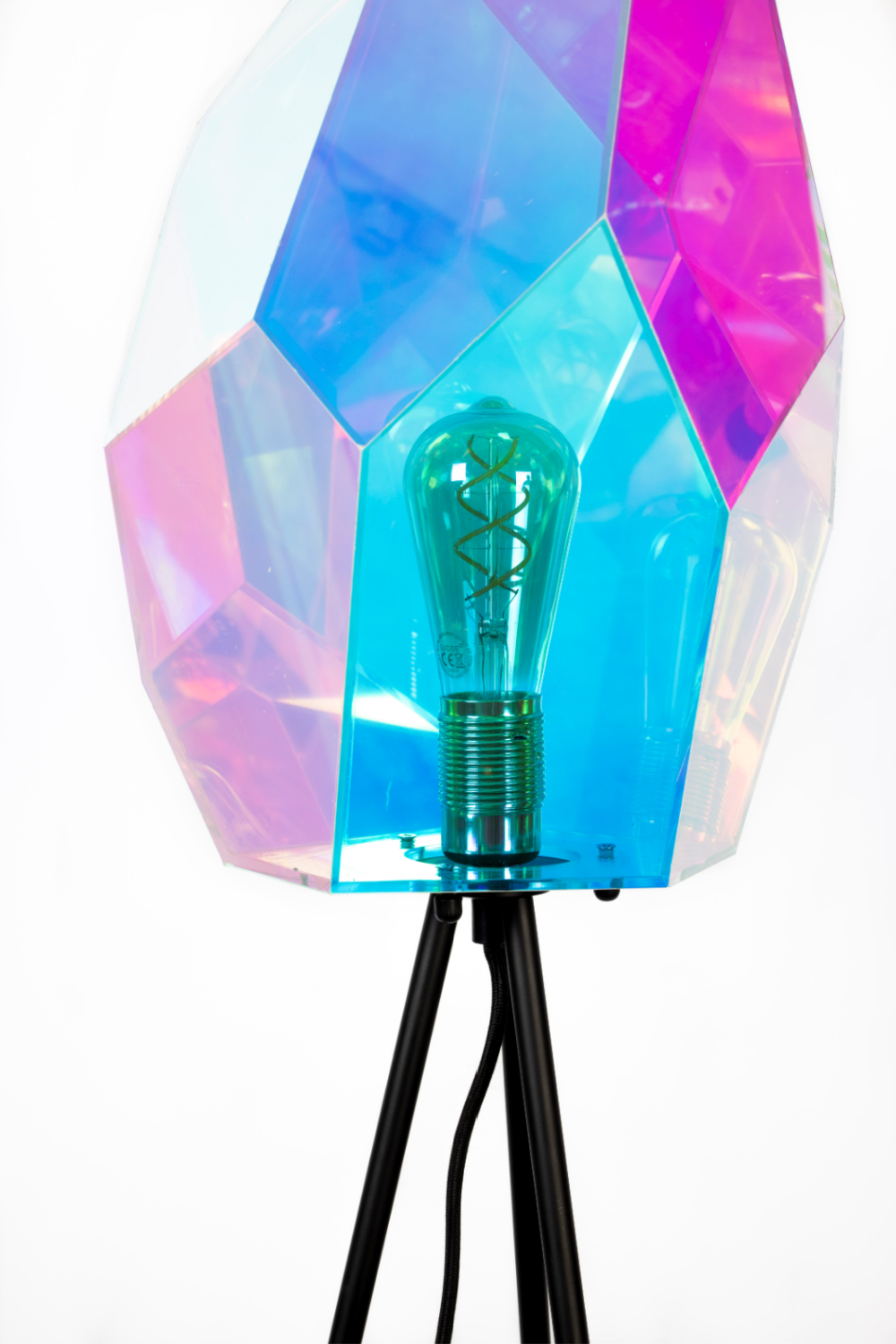Holographic Shade Floor Lamp | Bold Monkey Diamond Dear | OROA.com