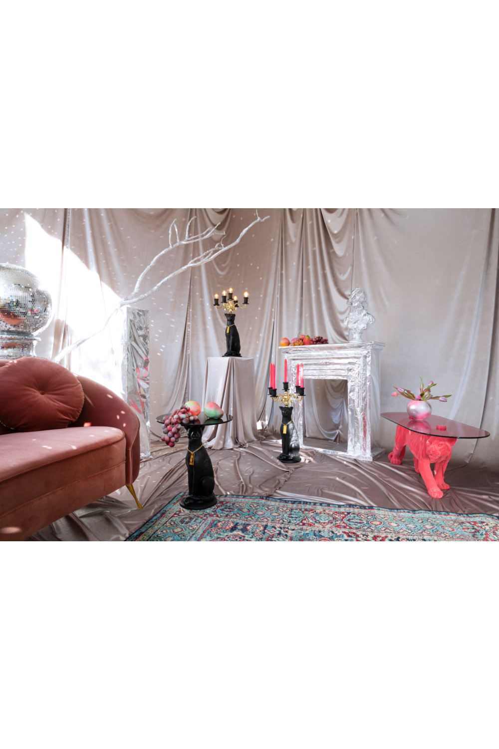 Art Deco Floor Lamp | Bold Monkey Proudly Crowned Panther | OROA.com