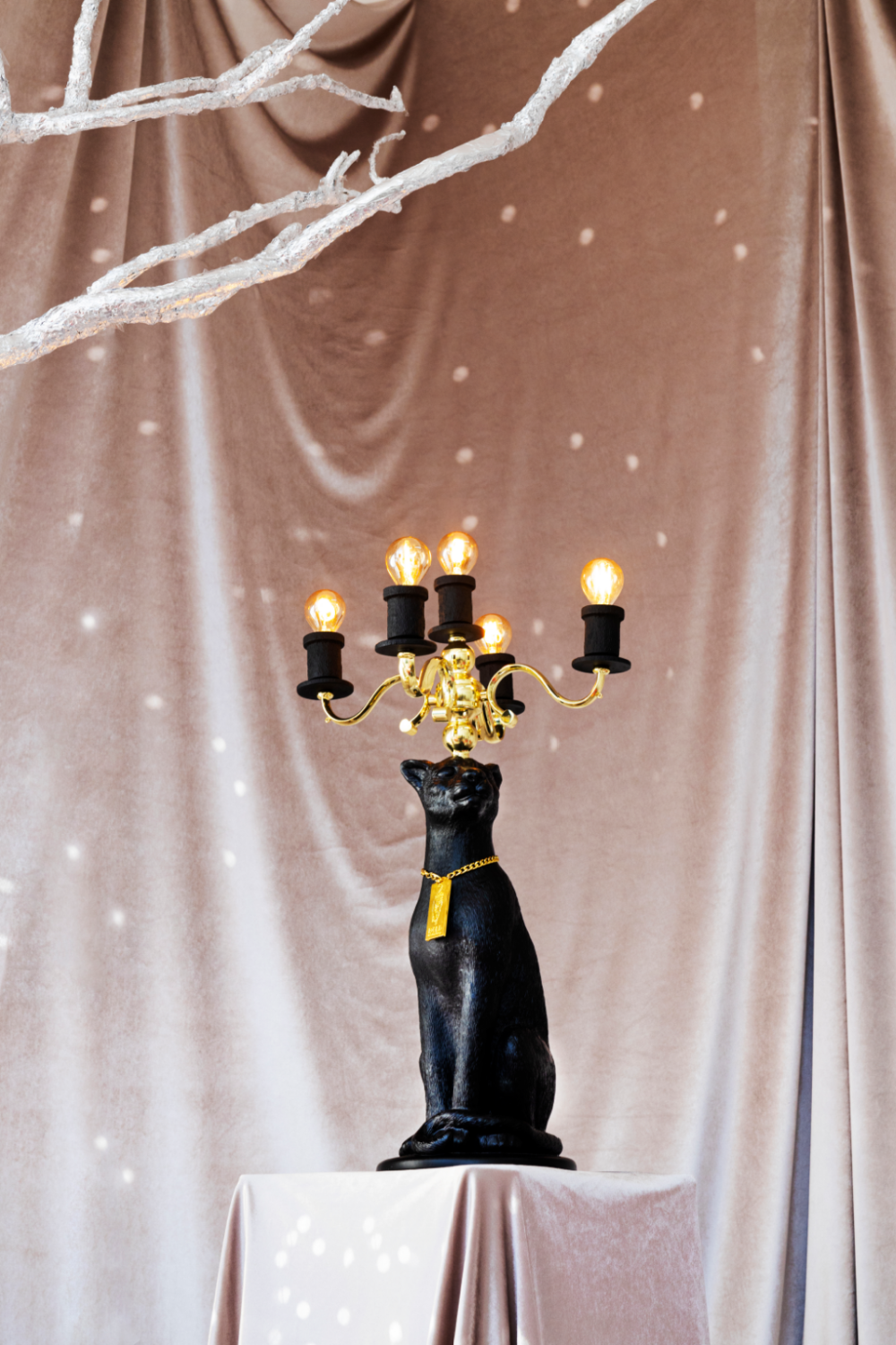 Art Deco Floor Lamp | Bold Monkey Proudly Crowned Panther | OROA.com