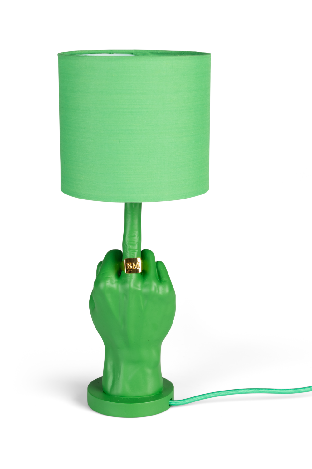 Green Statement Table Lamp | Bold Monkey "What If" | OROA.com