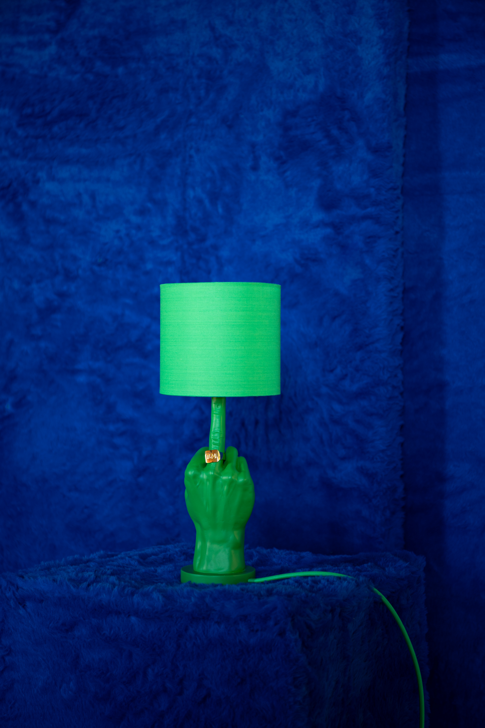 Green Statement Table Lamp | Bold Monkey "What If" | OROA.com