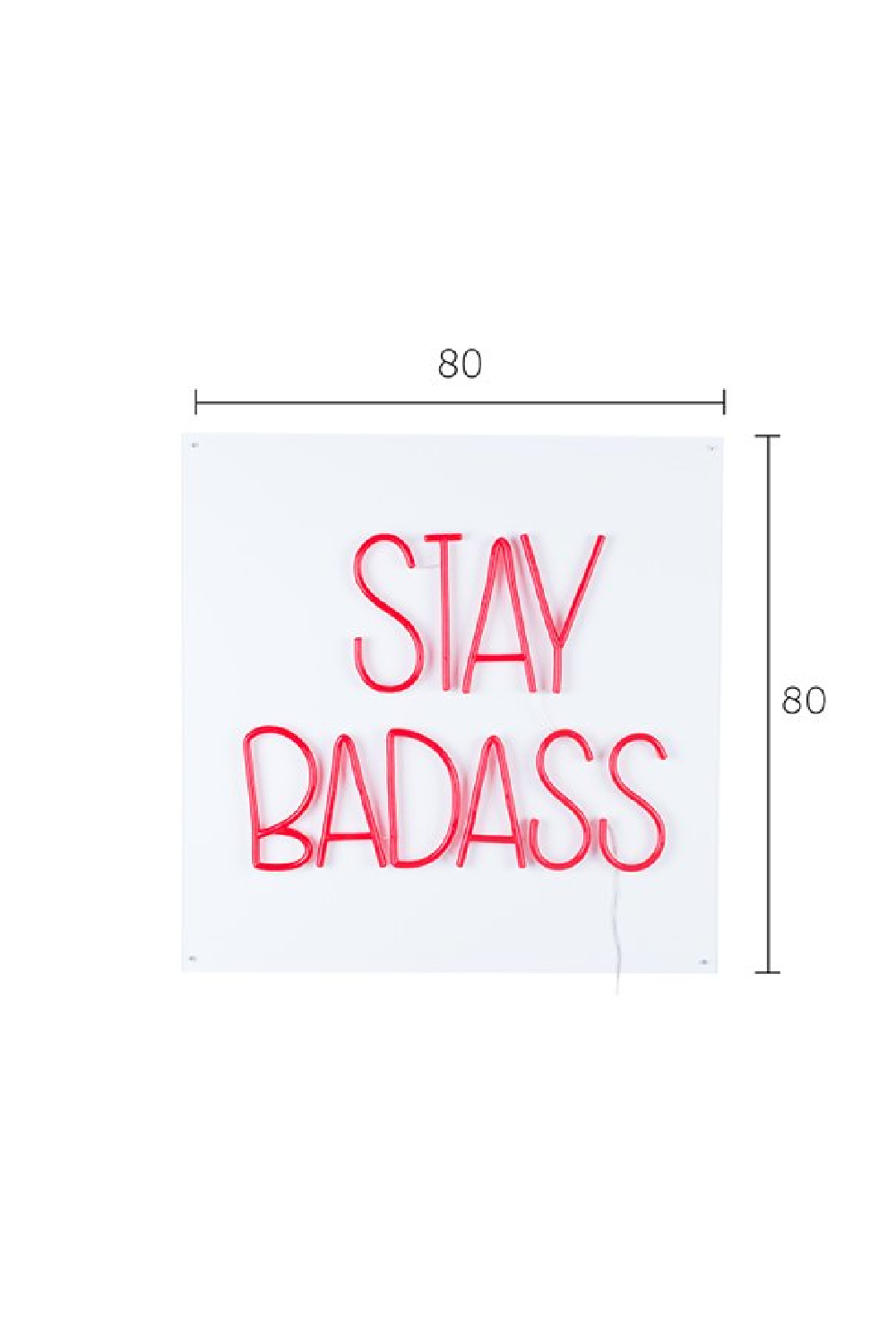 LED red neon sign | Bold Monkey Badass Non Social | OROA.com
