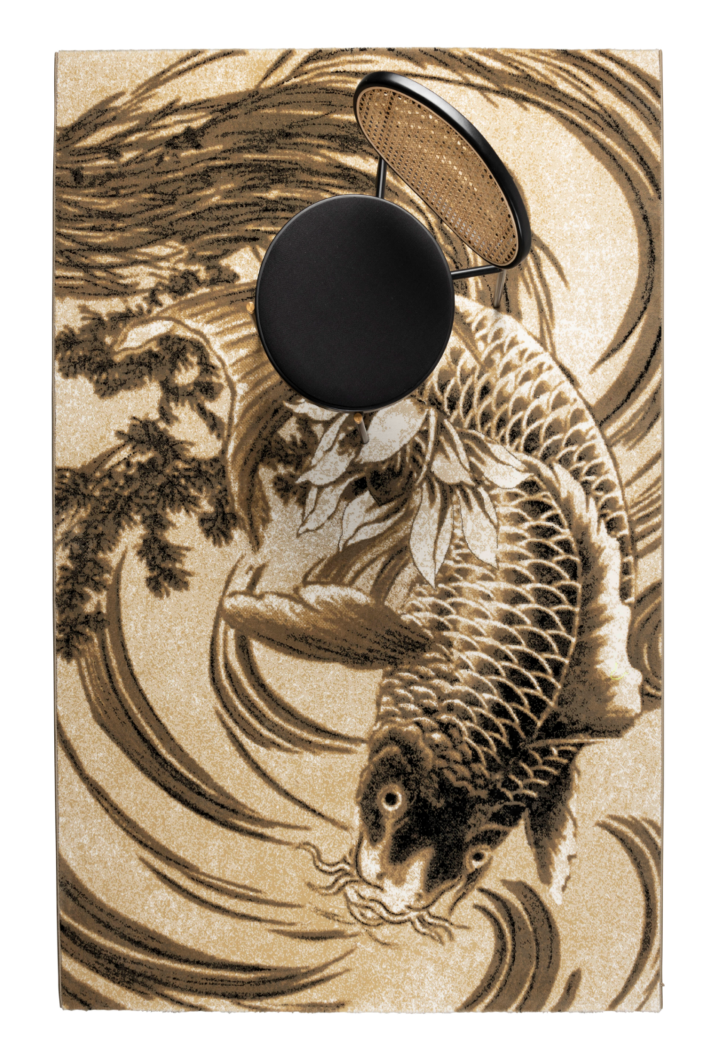 Coastal Modern Carpet 5' x 7'5" | Bold Monkey The Legend Of Koi | OROA.com