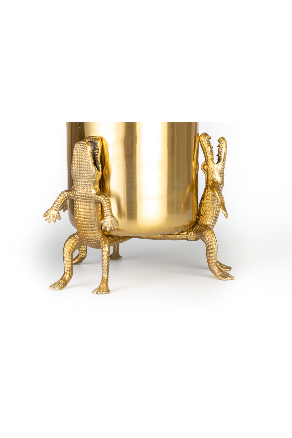 Gold Lacquered Vase | Bold Monkey Surrounded by Crocodiles | OROA.com