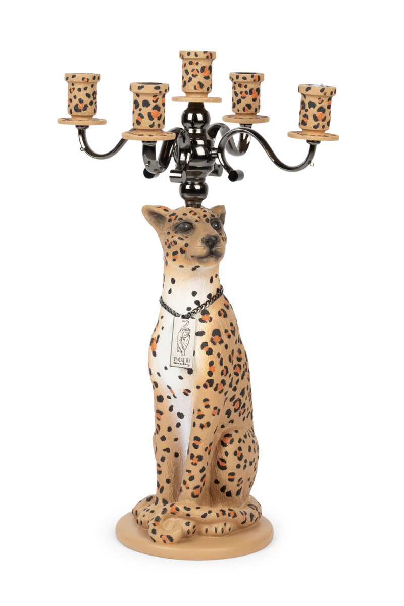 Art Deco Candle Holder | Bold Monkey Proudly Crowned Panther