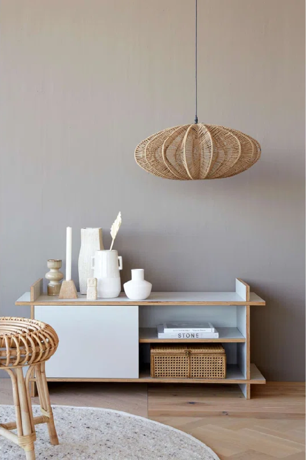 Natural Open Weave Rope Pendant | Oroa.com