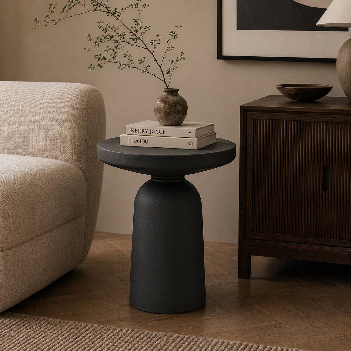 Black Aluminum Side Table | Oroa.com