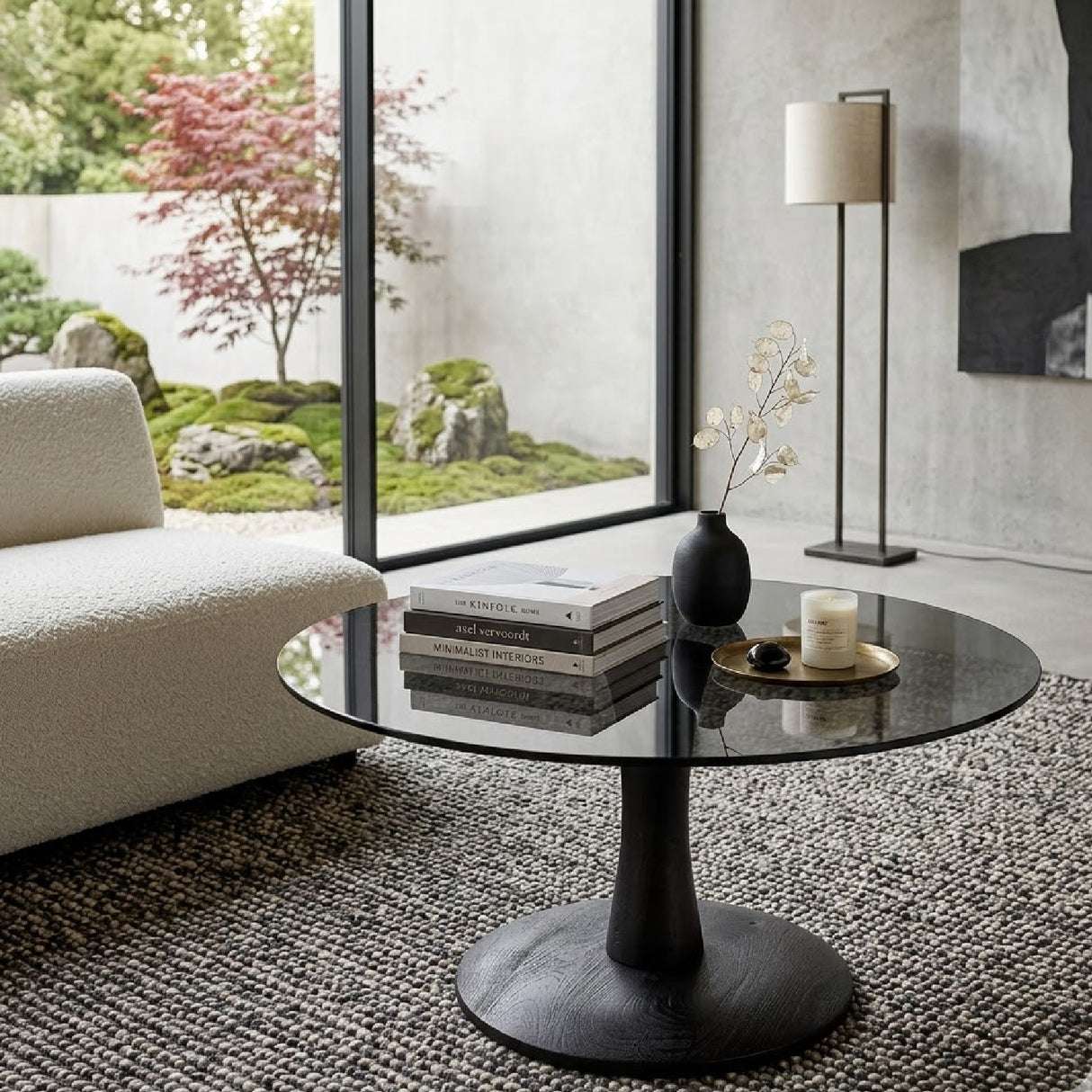 Round Pedestal Coffee Table L | Oroa.com