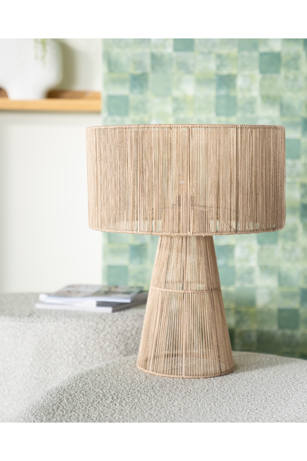Jute Modern Table Lamp | By-Boo Oshu | OROA.com