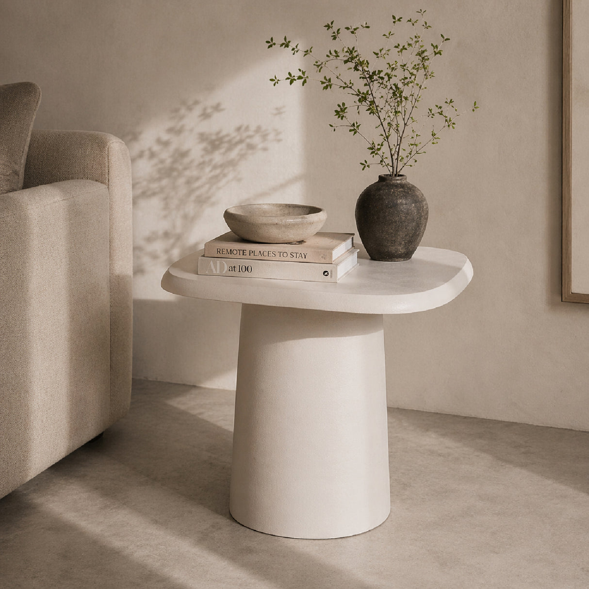 White Aluminum Side Table | Oroa.com