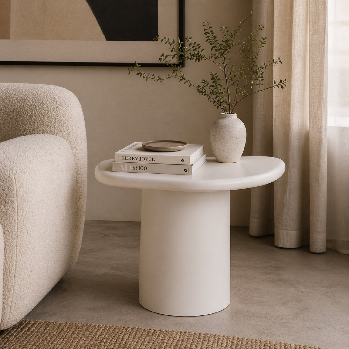 White Organic Side Table | Oroa.com