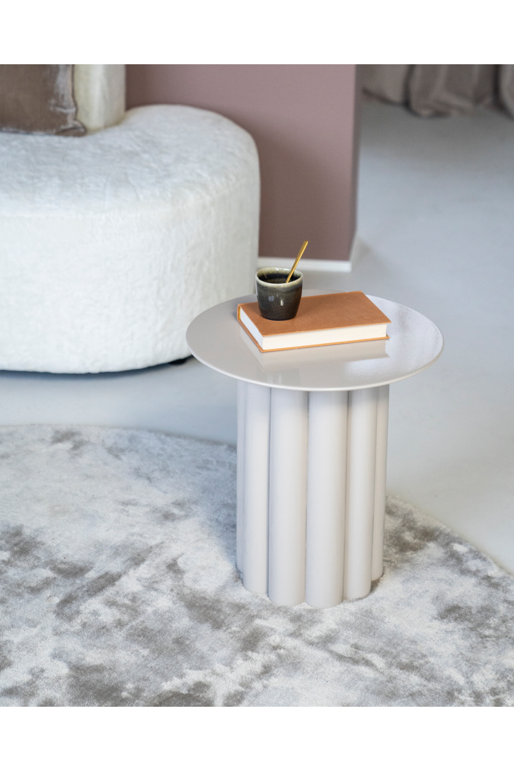 Metal Round Side Table | By-Boo Olympa | OROA.com