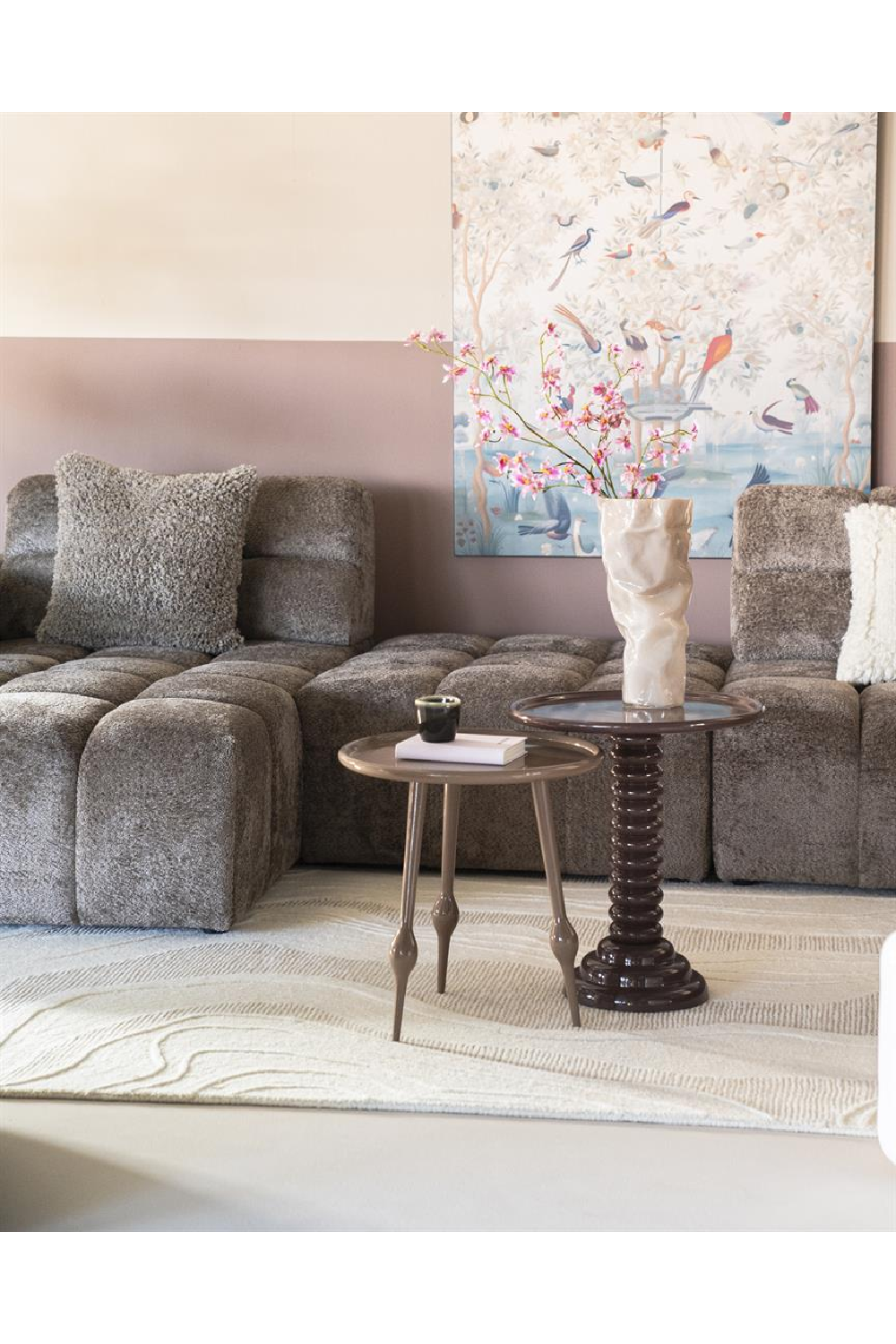 White Swirl Wool Carpet | Oroa.com