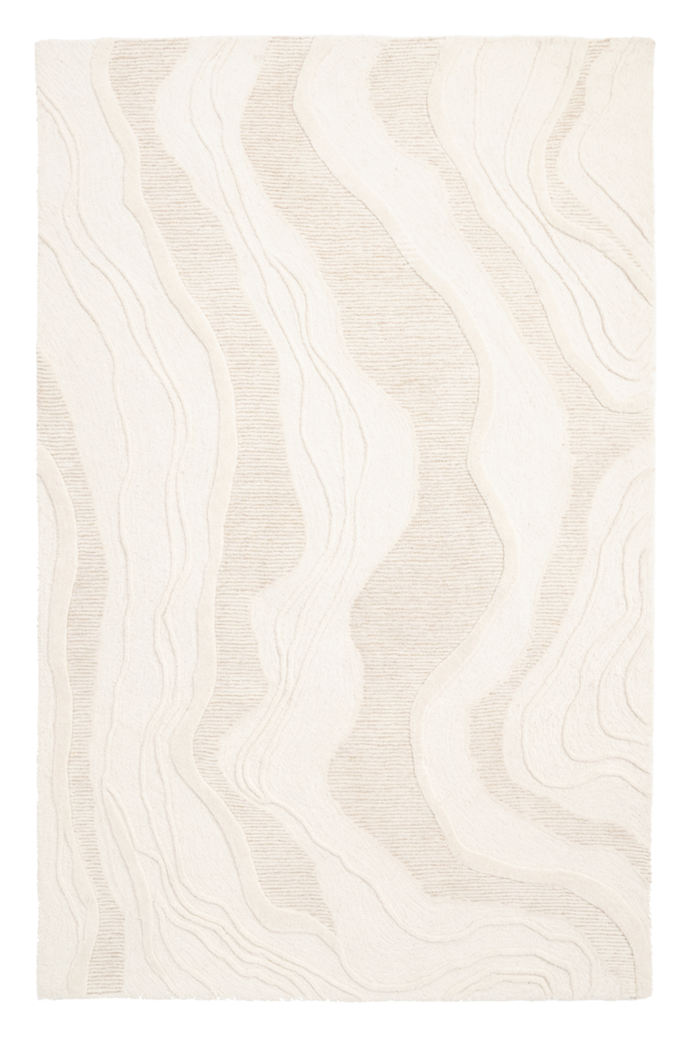 White Swirl Wool Carpet | By-Boo Soil | Oroa.com