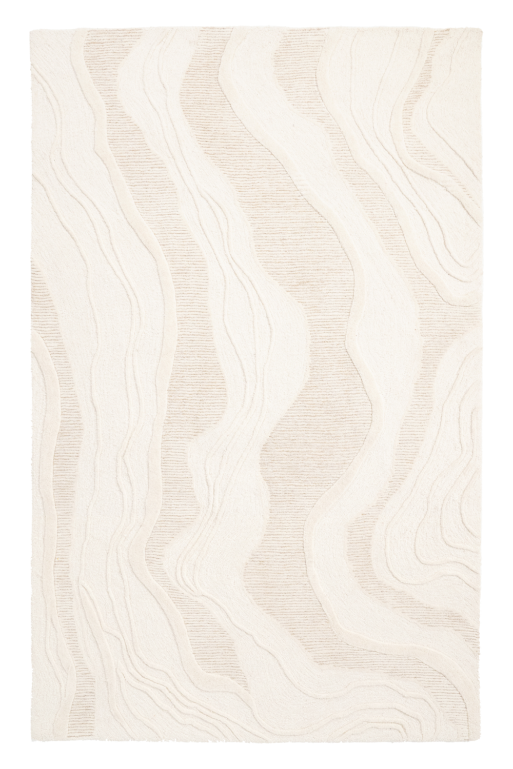 White Swirl Wool Carpet | Oroa.com