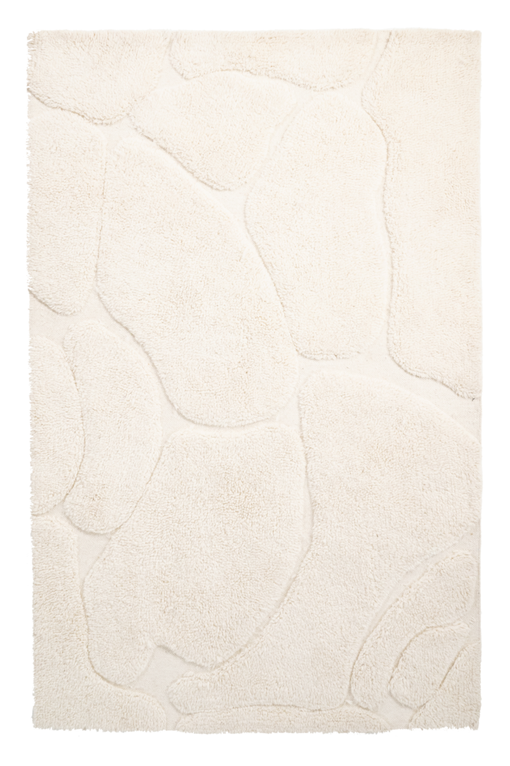 White Wool Blend Rug | By-Boo Kala | OROA.com