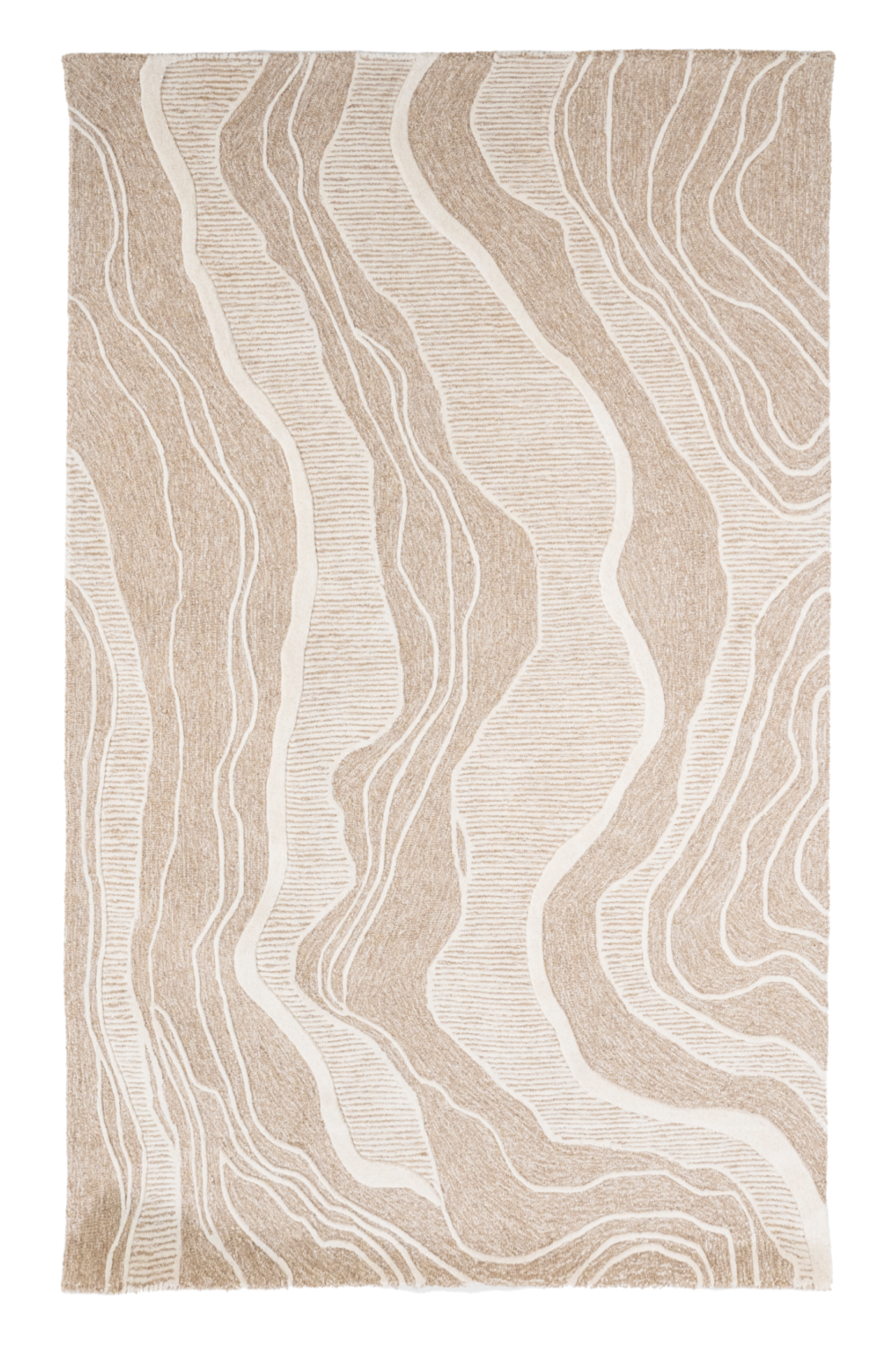 Beige Swirl Wool Rug | By-Boo Soil | Oroa.com