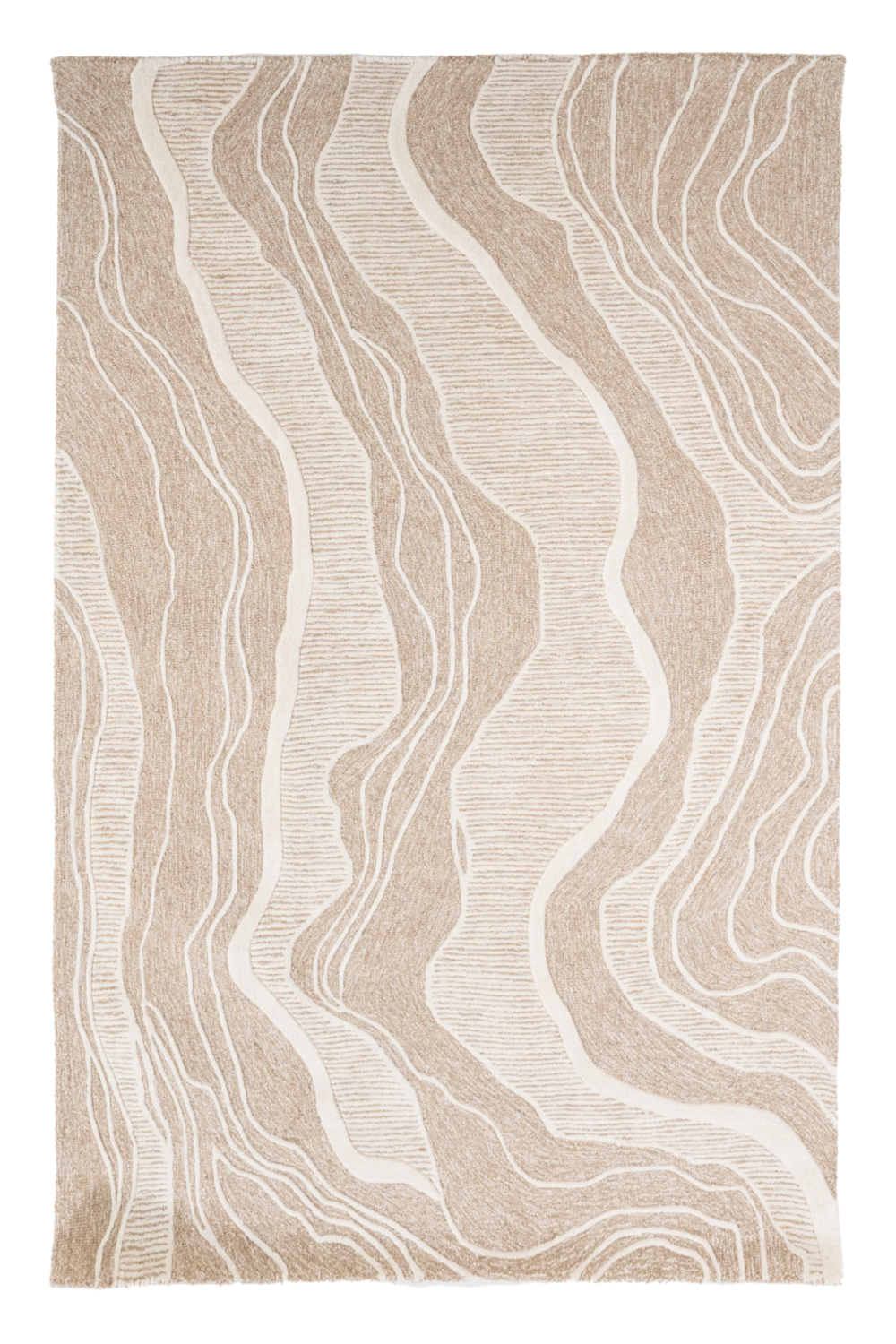 Beige Swirl Wool Rug | Oroa.com