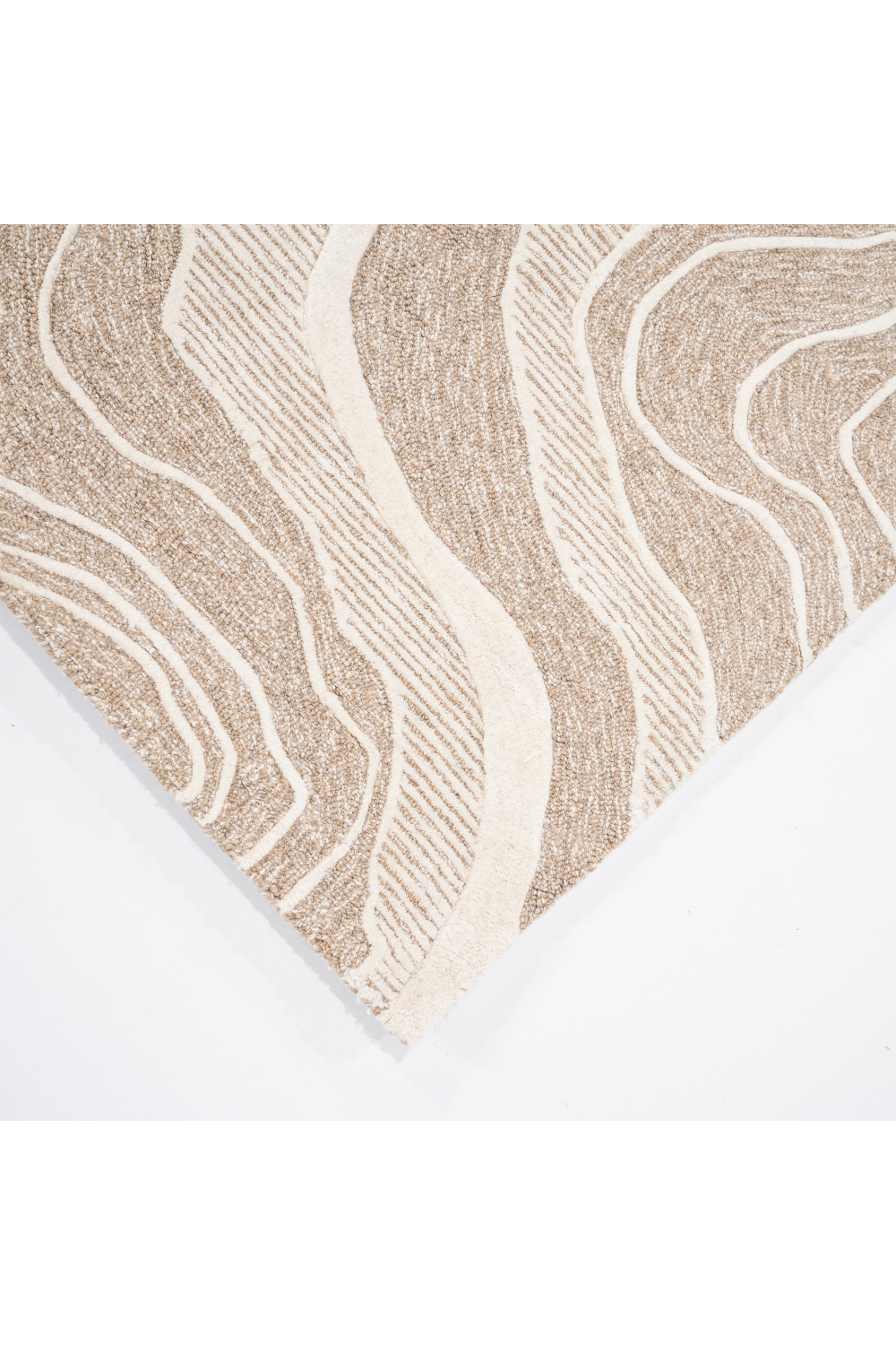 Beige Swirl Wool Rug | By-Boo Soil | Oroa.com