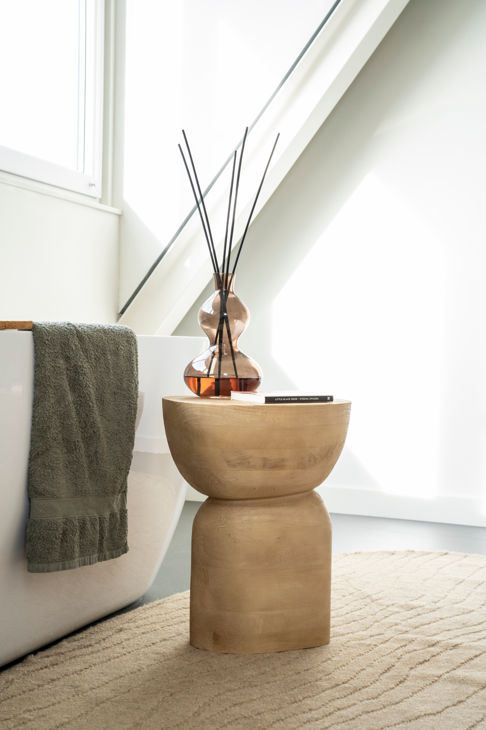 Organic-Shaped Wooden Side Table | By-Boo Cobble | Oroa.com