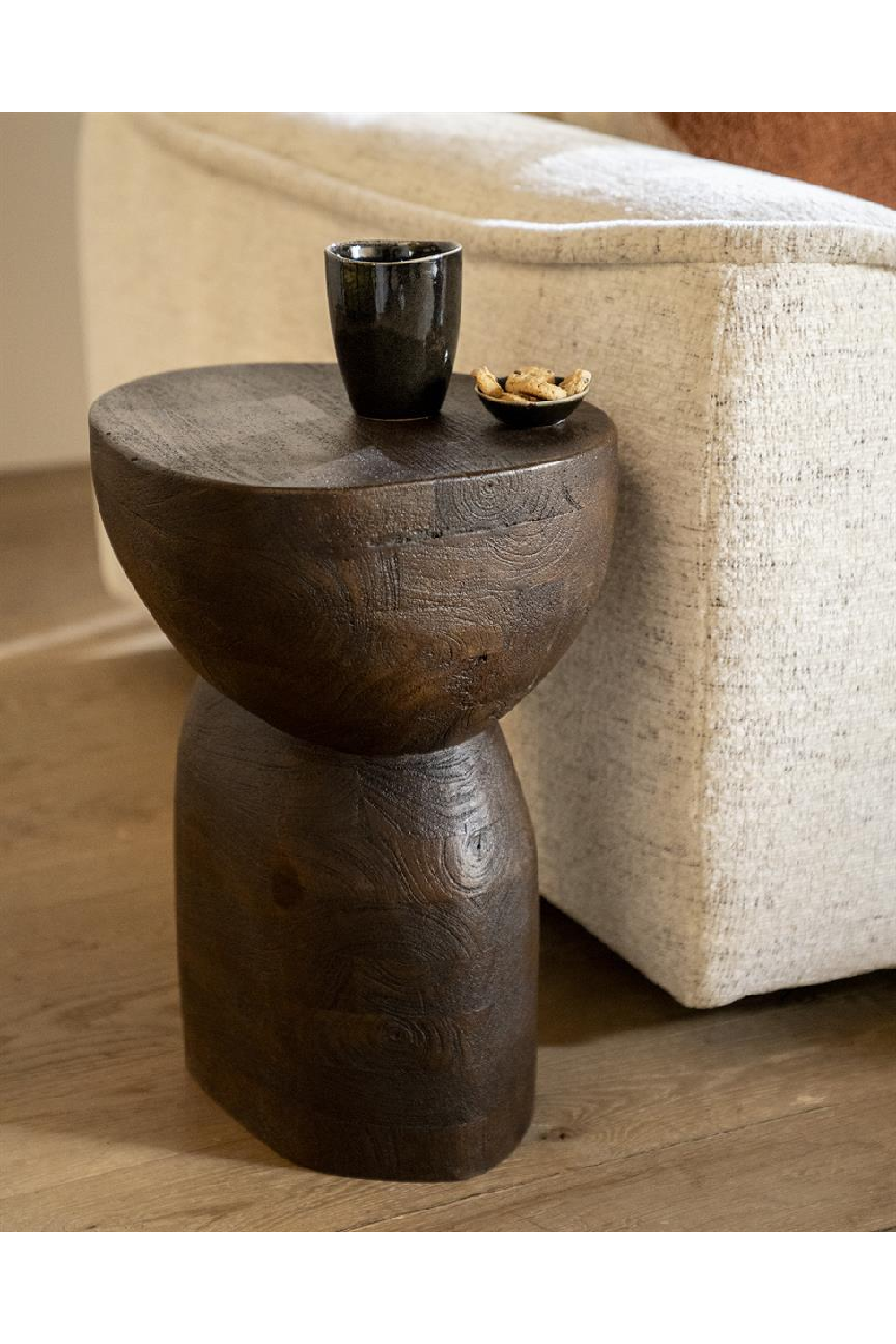 Organic-Shaped Wooden Side Table | By-Boo Cobble | Oroa.com