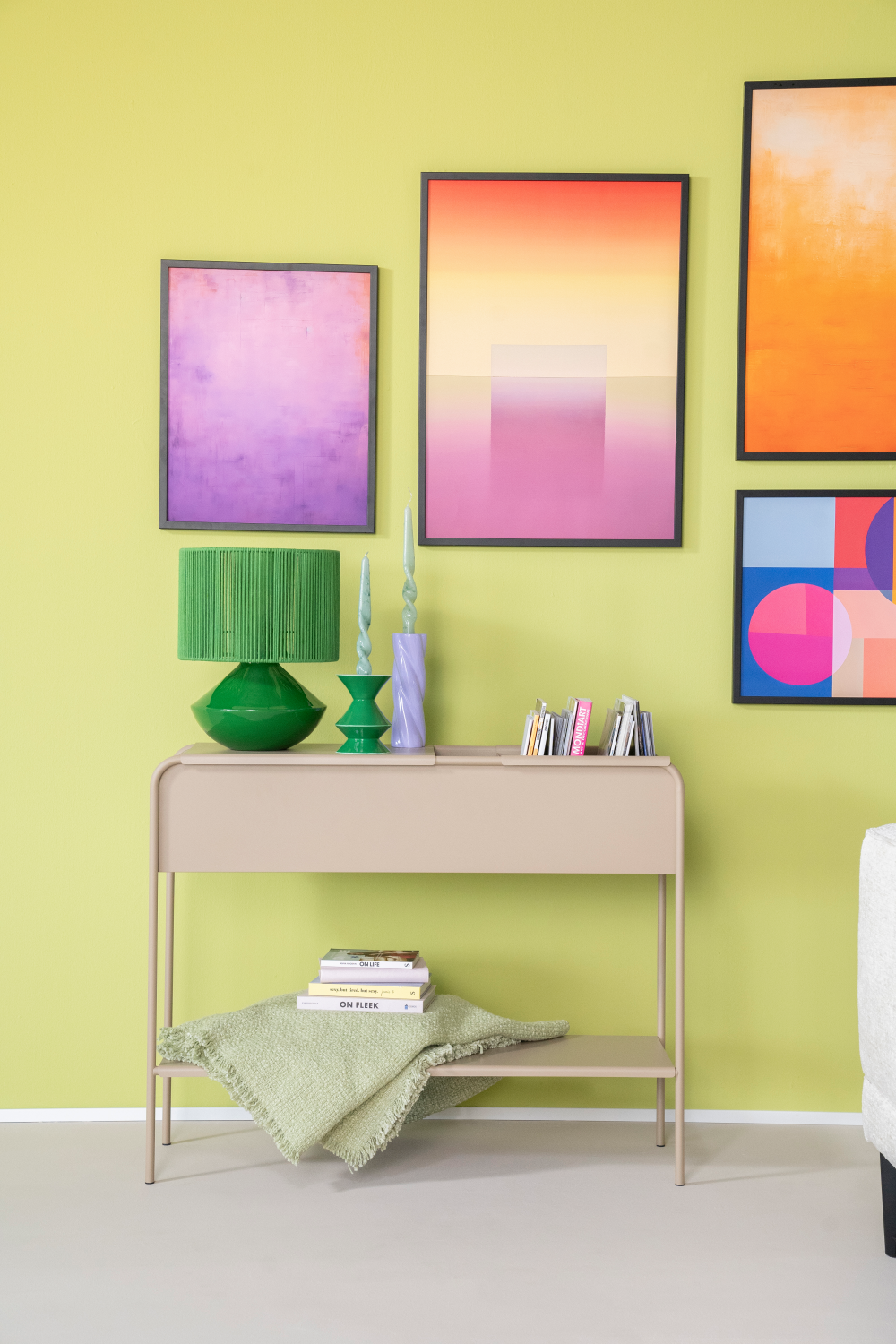 Beige Iron Console Table | By-Boo Will Be | OROA.com