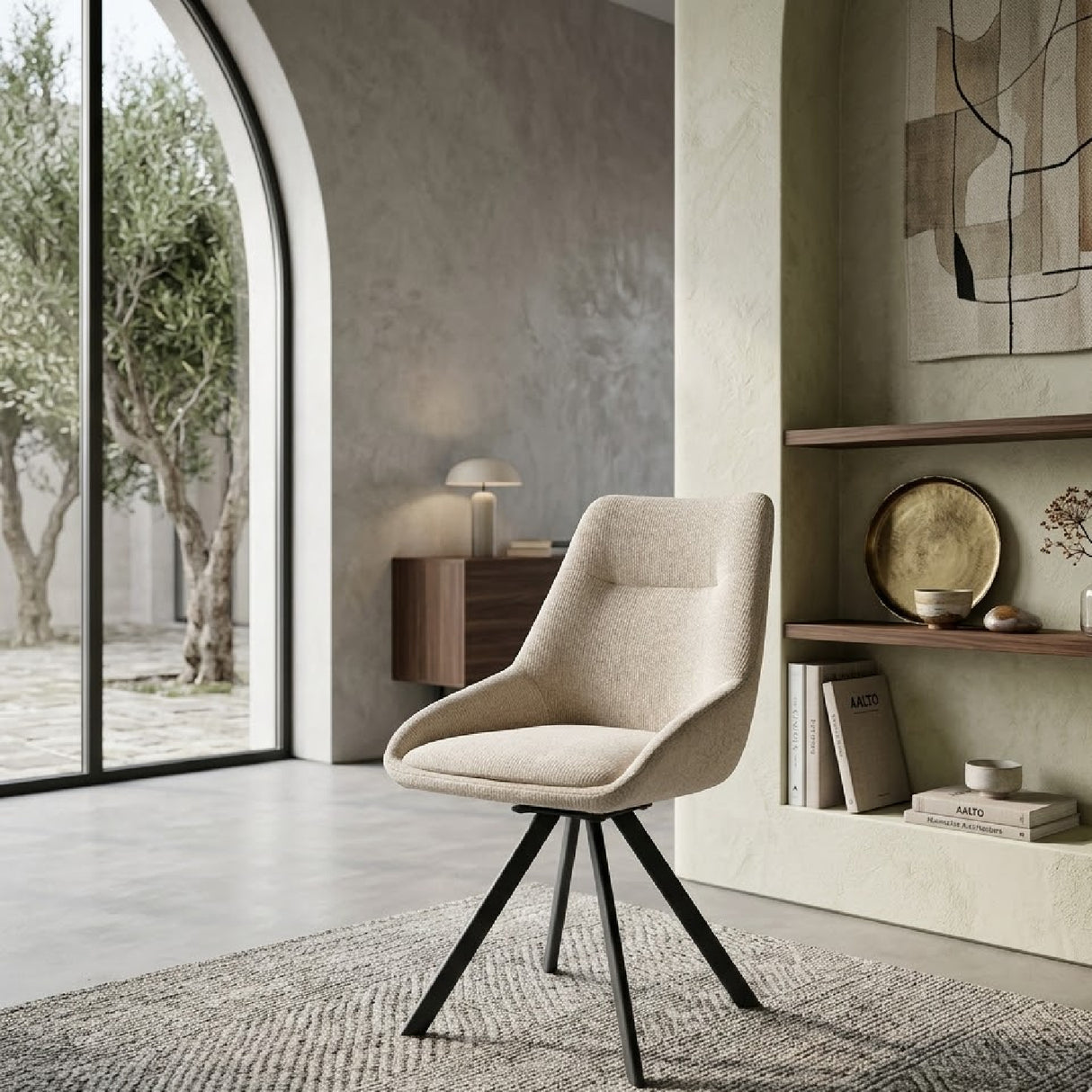 Upholstered Quadrapod Dining Chair (2) | Oroa.com