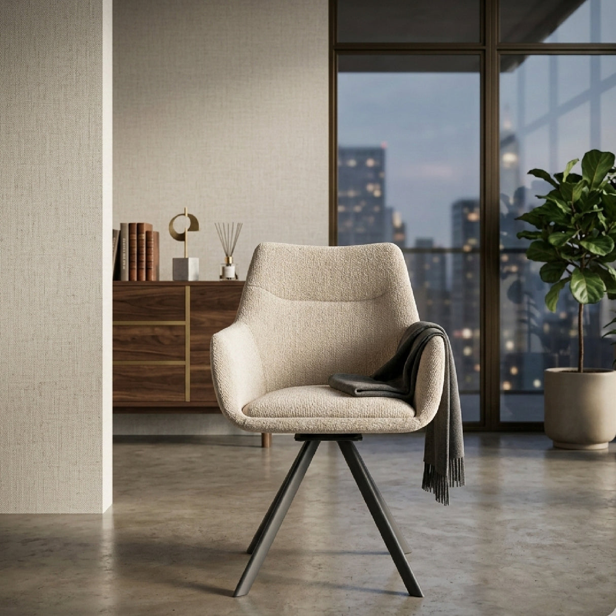 Upholstered Swivel Armchair (2) | Oroa.com