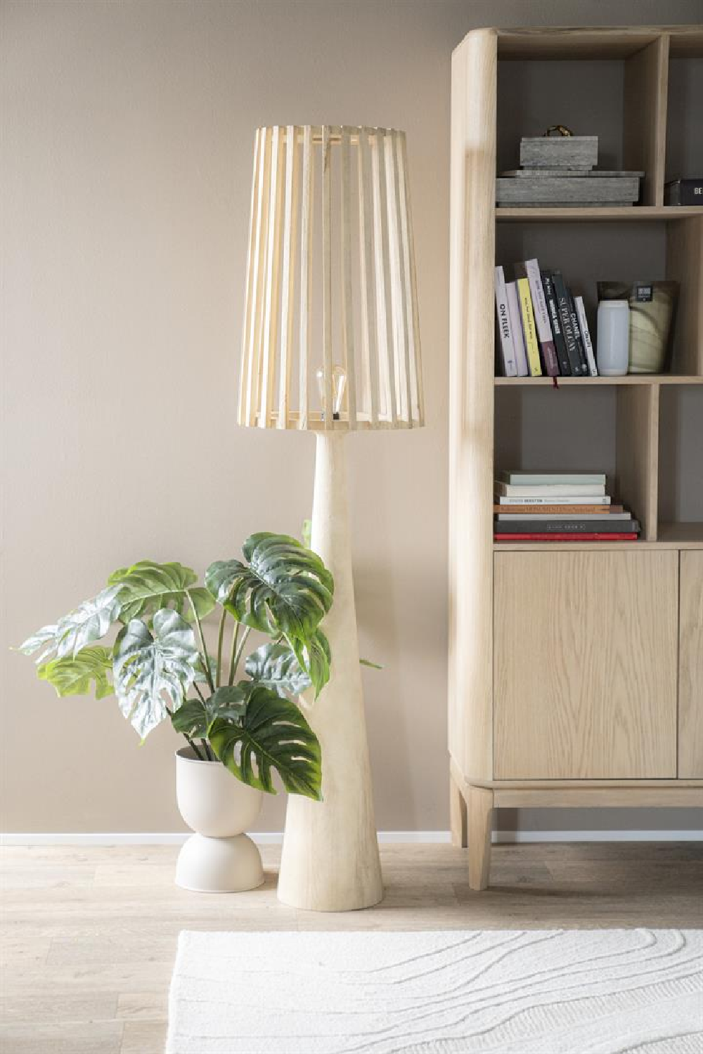 Mango Wood Floor Lamp | By-Boo Guard | OROA.com