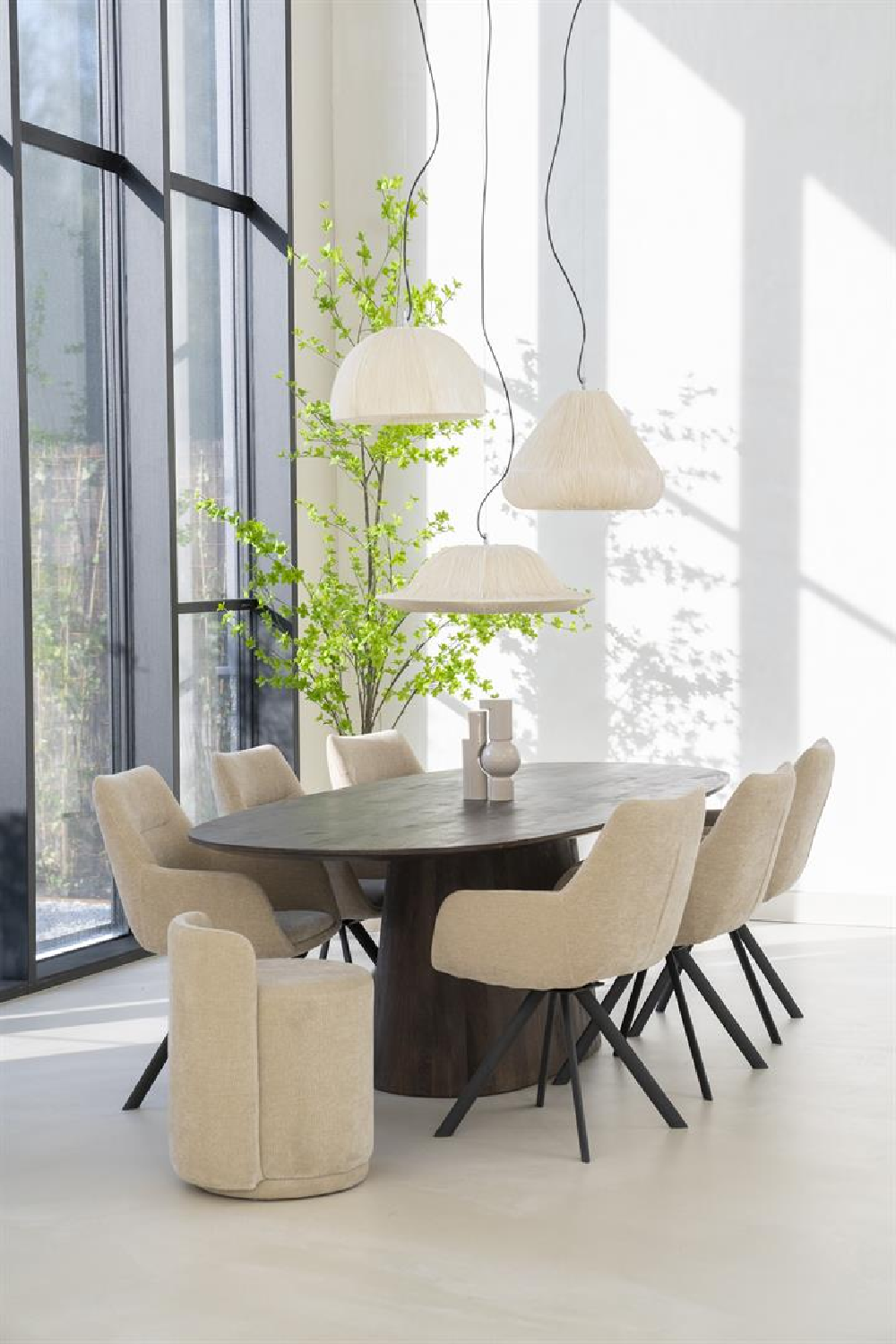 Handmade Paper Pendant Lamp | By-Boo Lokta | OROA.com