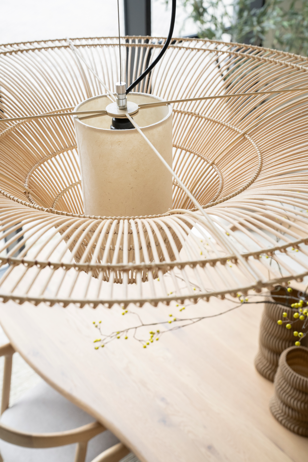 Conical Reed Hanging Lamp | By-Boo Hanoi | OROA.com