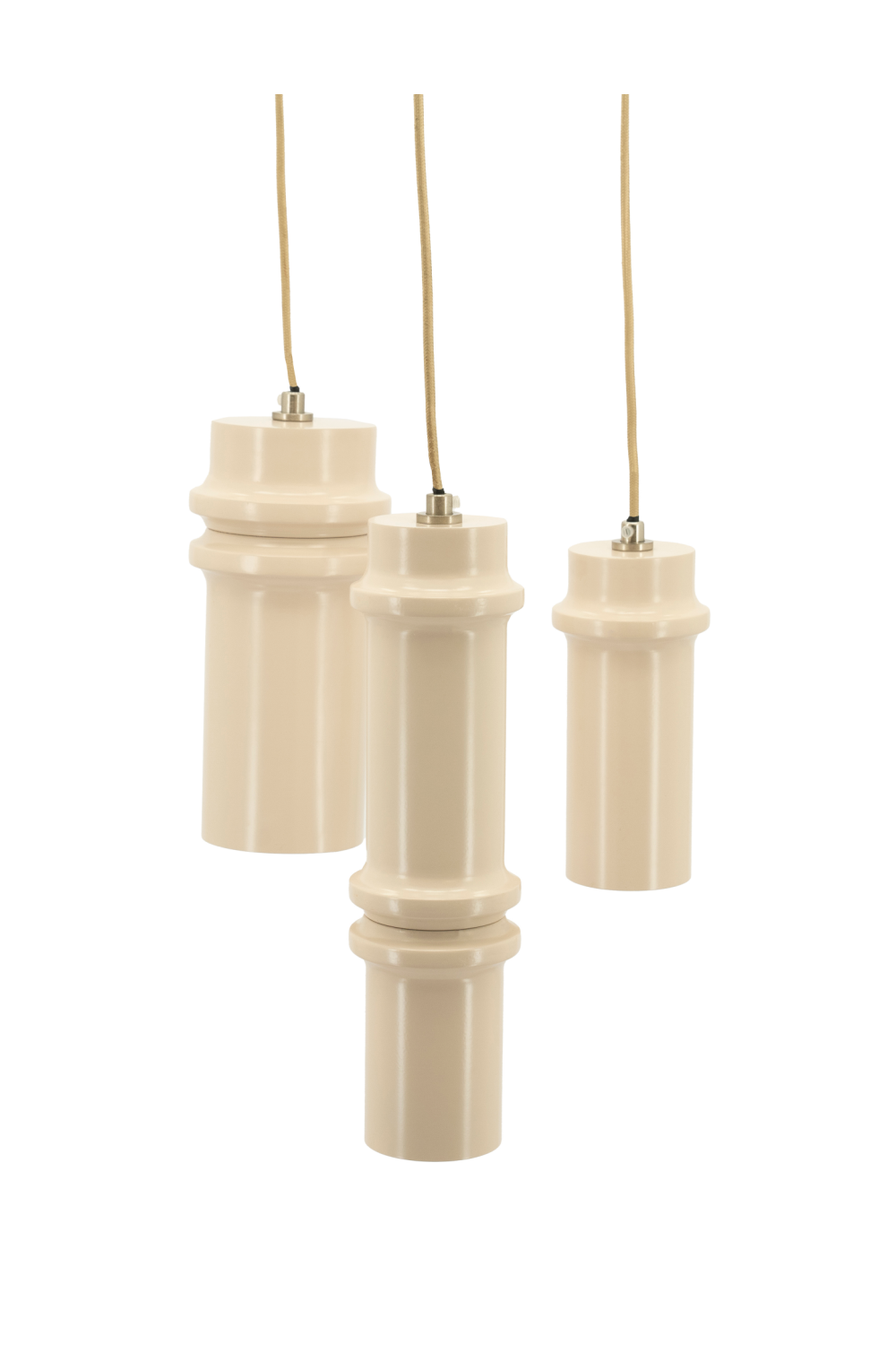 Beige Cylindrical Pendant Lamp | By-Boo Cylin | OROA.com
