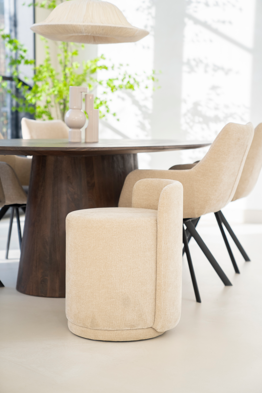 Fabric Round Accent Chair | Oroa.com