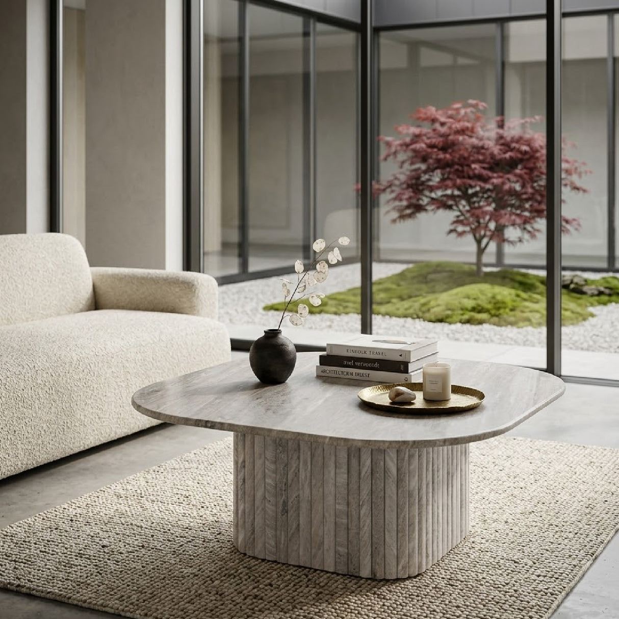Gray Marble Coffee Table | Oroa.com