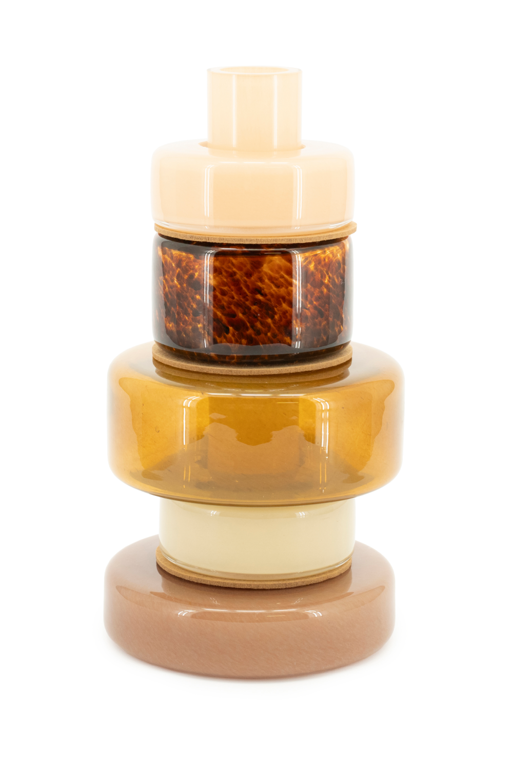 Stacked Glass Bud Vase | By-Boo Collars | OROA.com