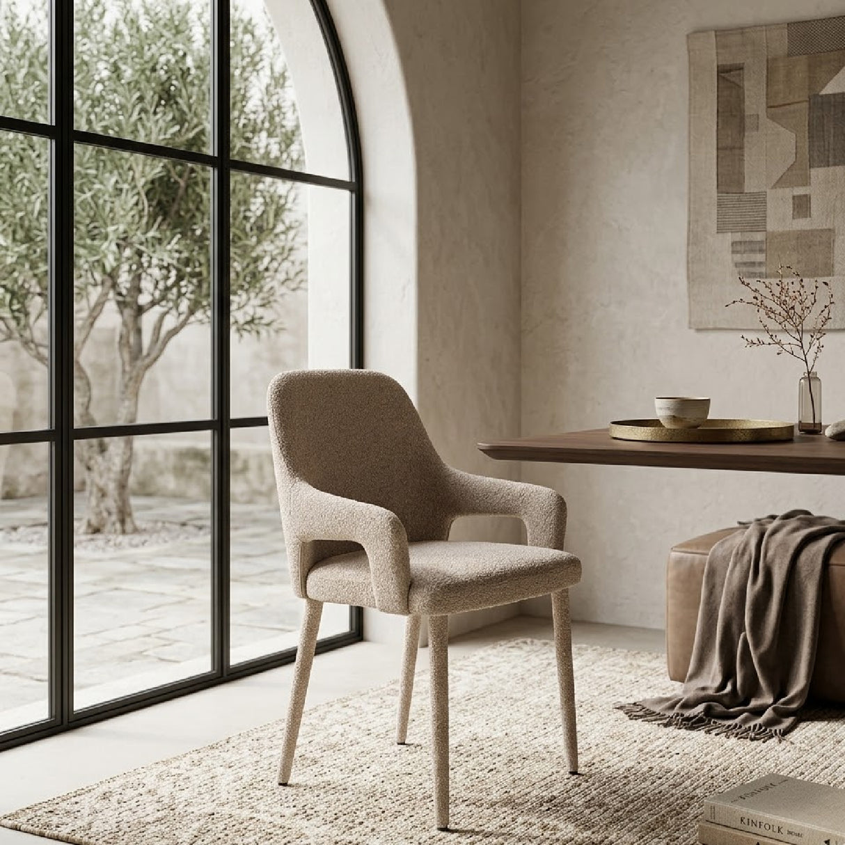 Fabric Covered Dining Armchairs (2) | Oroa.com
