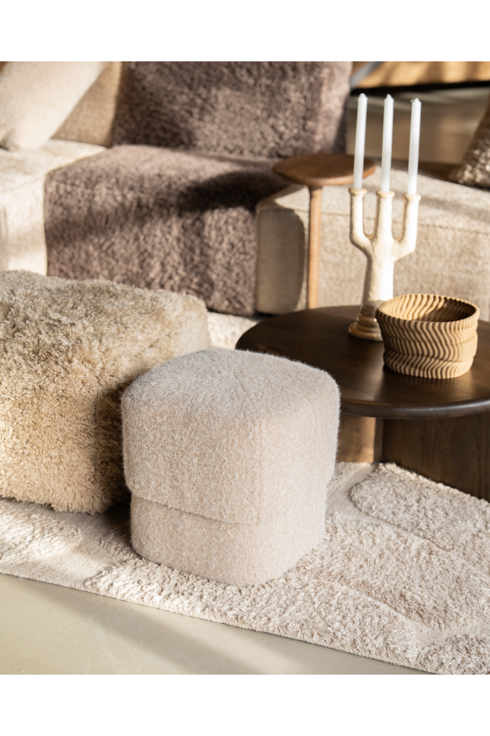 Upholstered Square Stool | By-Boo Kelso | OROA.com