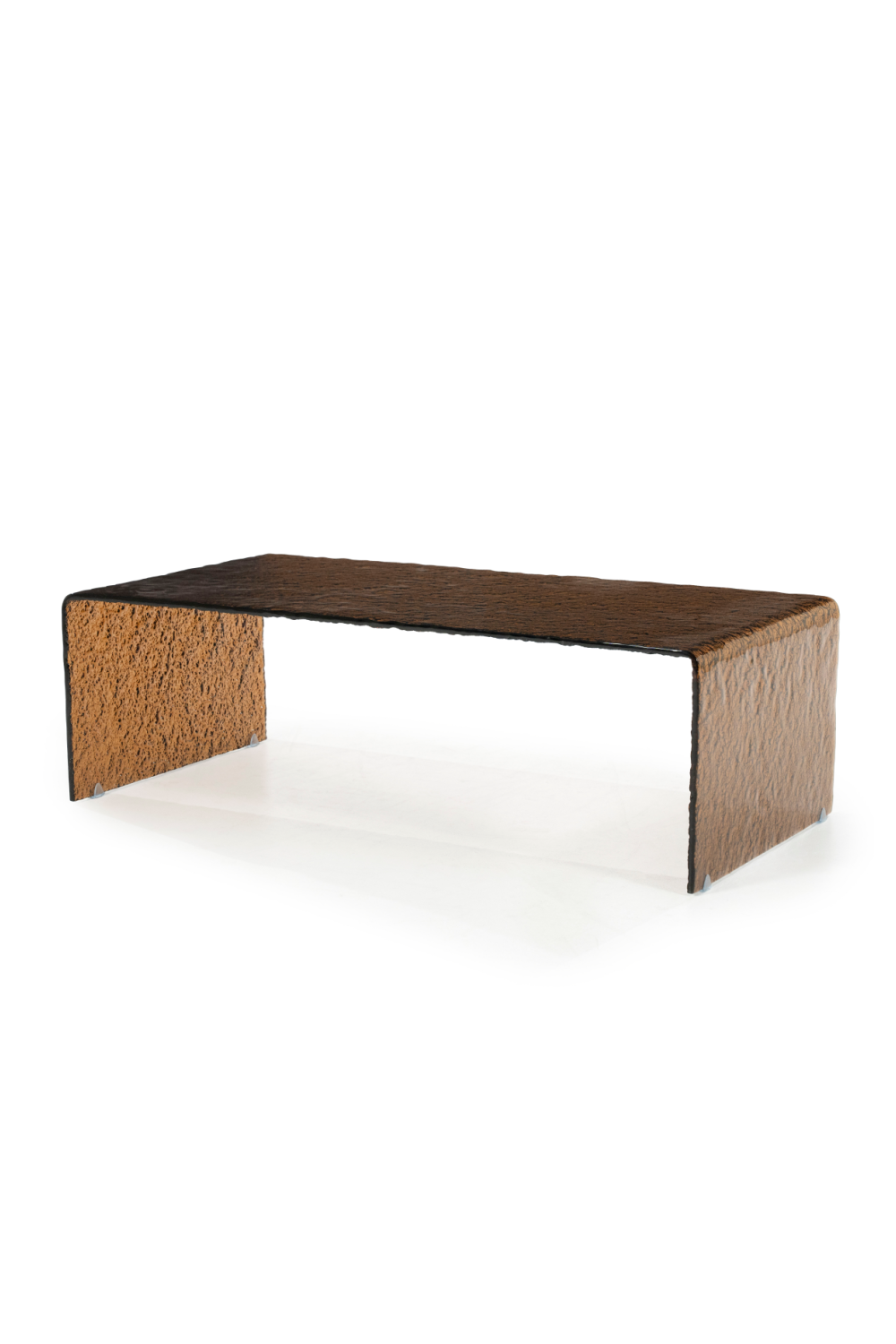Textured Brown Glass Coffee Table | Oroa.com