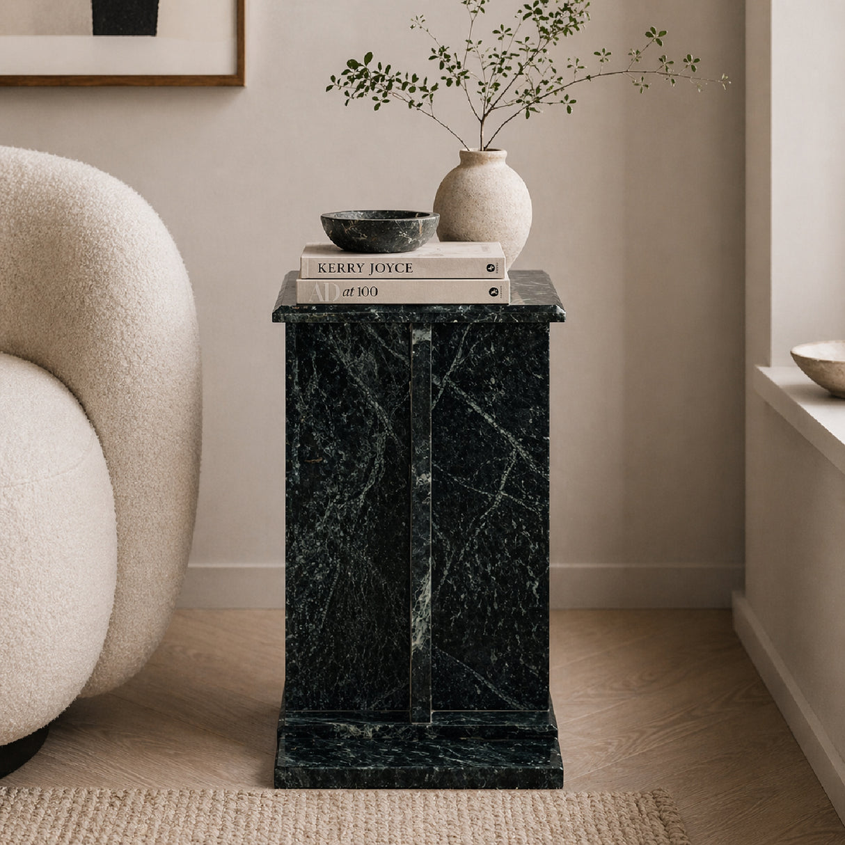 Polished Marble Side Table | Oroa.com
