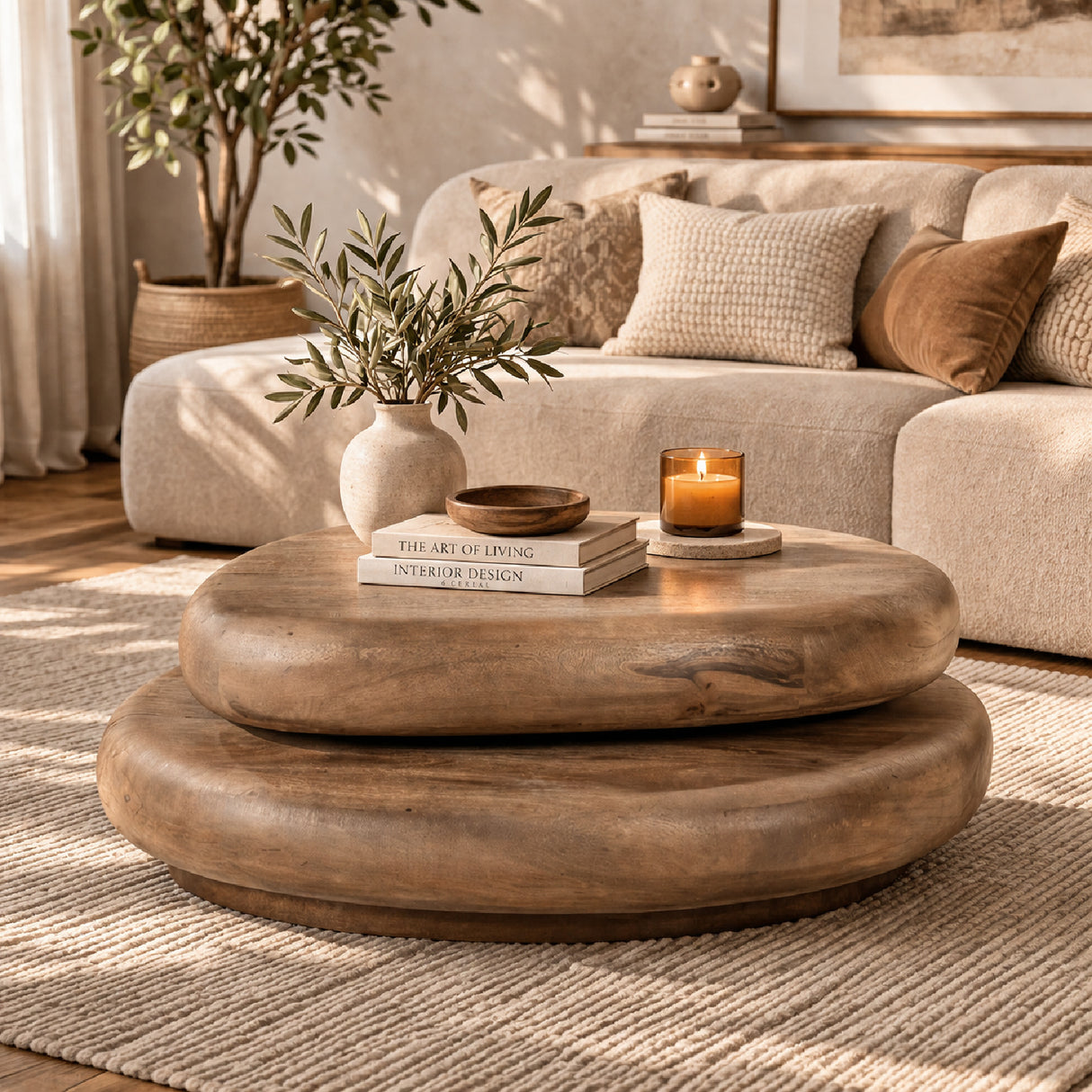 Stacked Mango Wood Coffee Table | Oroa.com