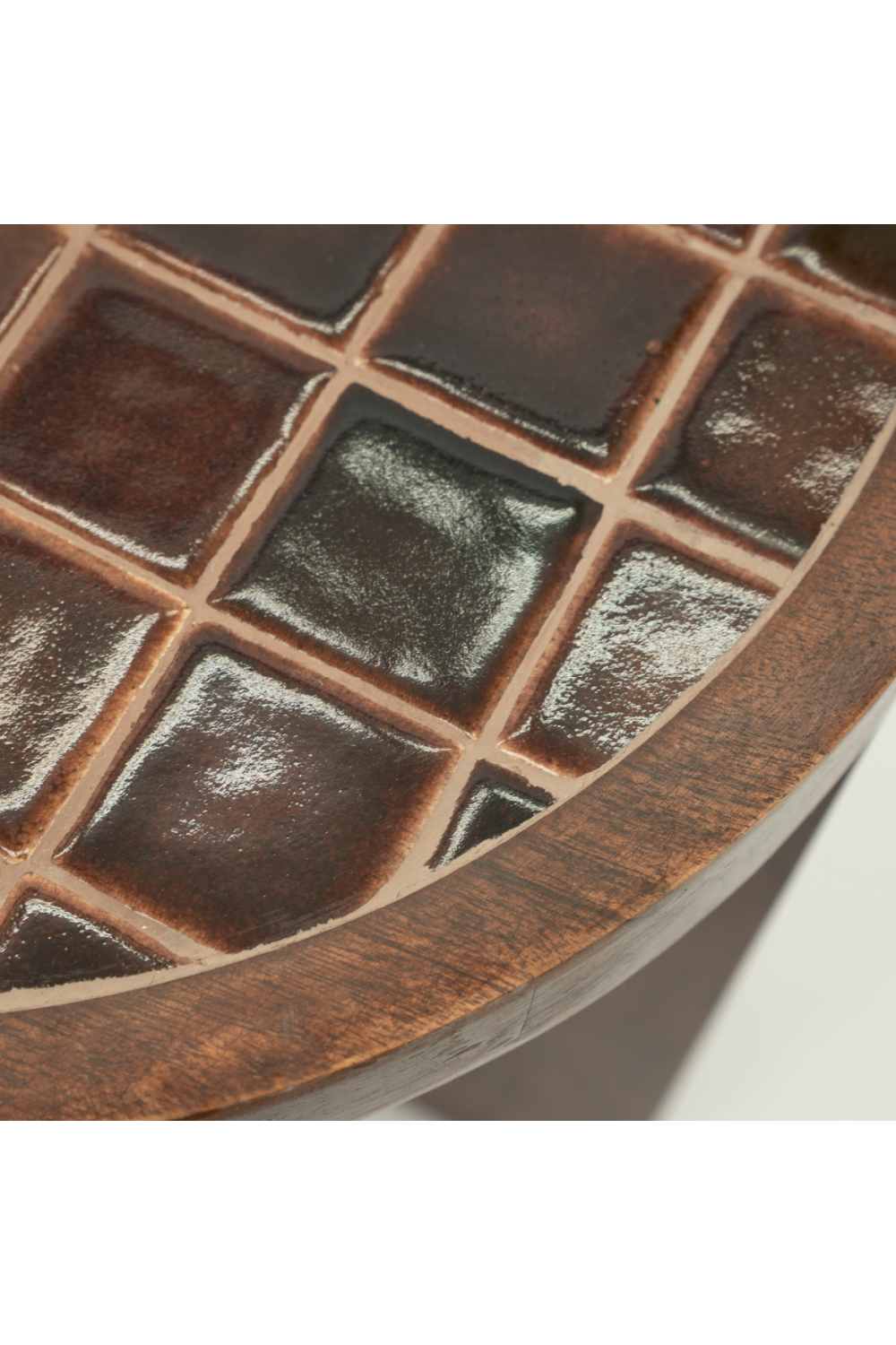 Brown Ceramic Side Table | By-Boo TiledUp | OROA.com