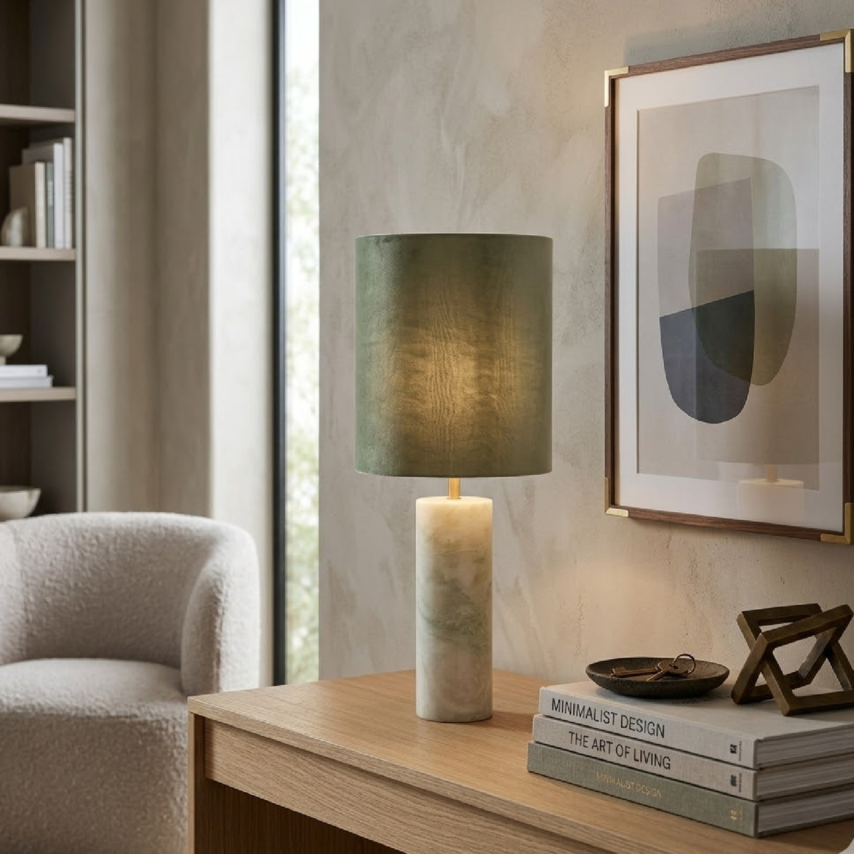 Marble Cylindrical Table Lamp | Oroa.com