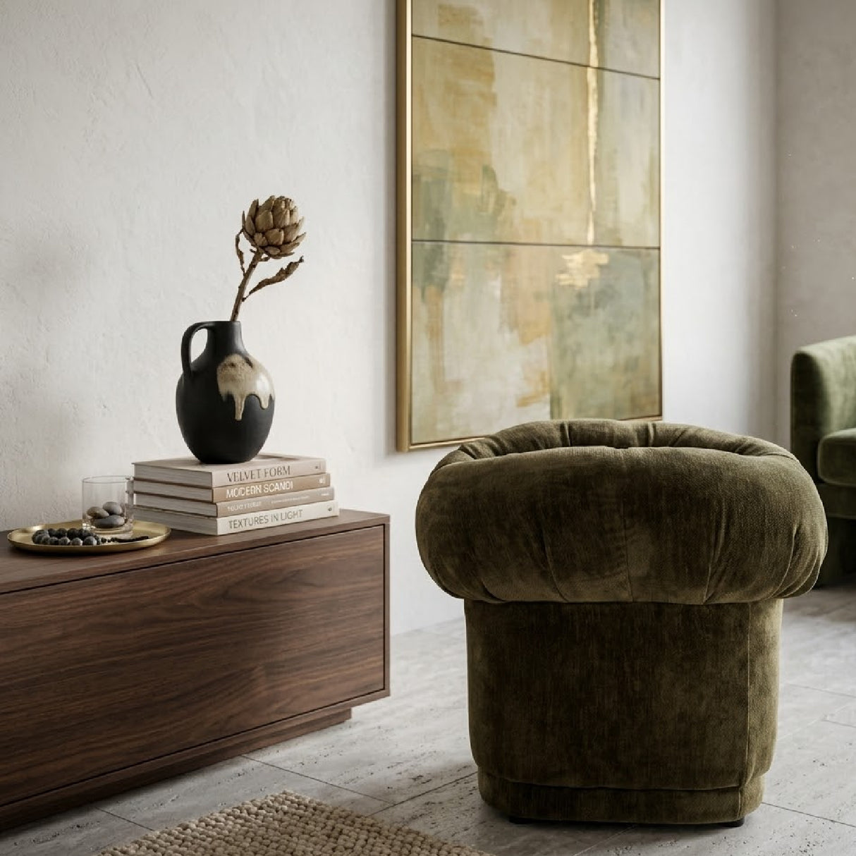 Fully-Upholstered Cushion Stool | Oroa.com