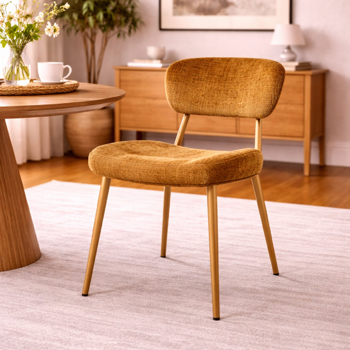 Fabric Covered Dining Chairs (2) | Oroa.com