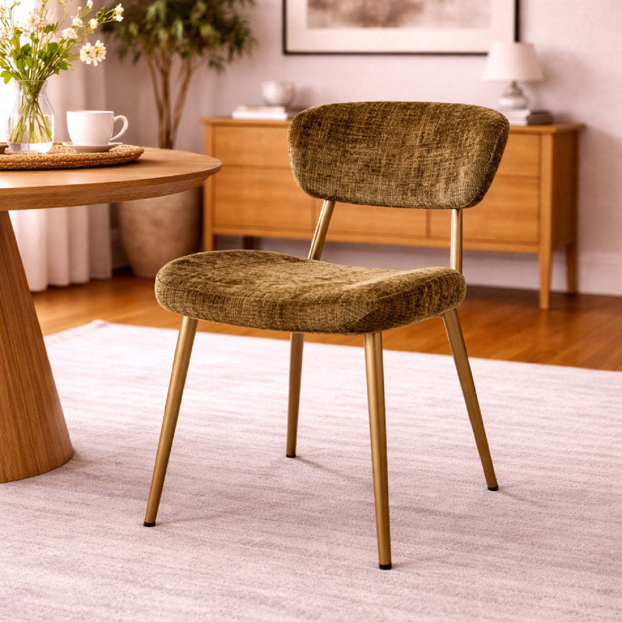 Fabric Covered Dining Chairs (2) | Oroa.com