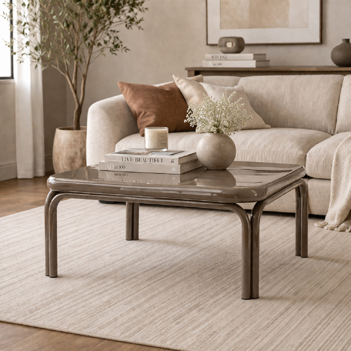 Glazed Iron Square Coffee Table | Oroa.com