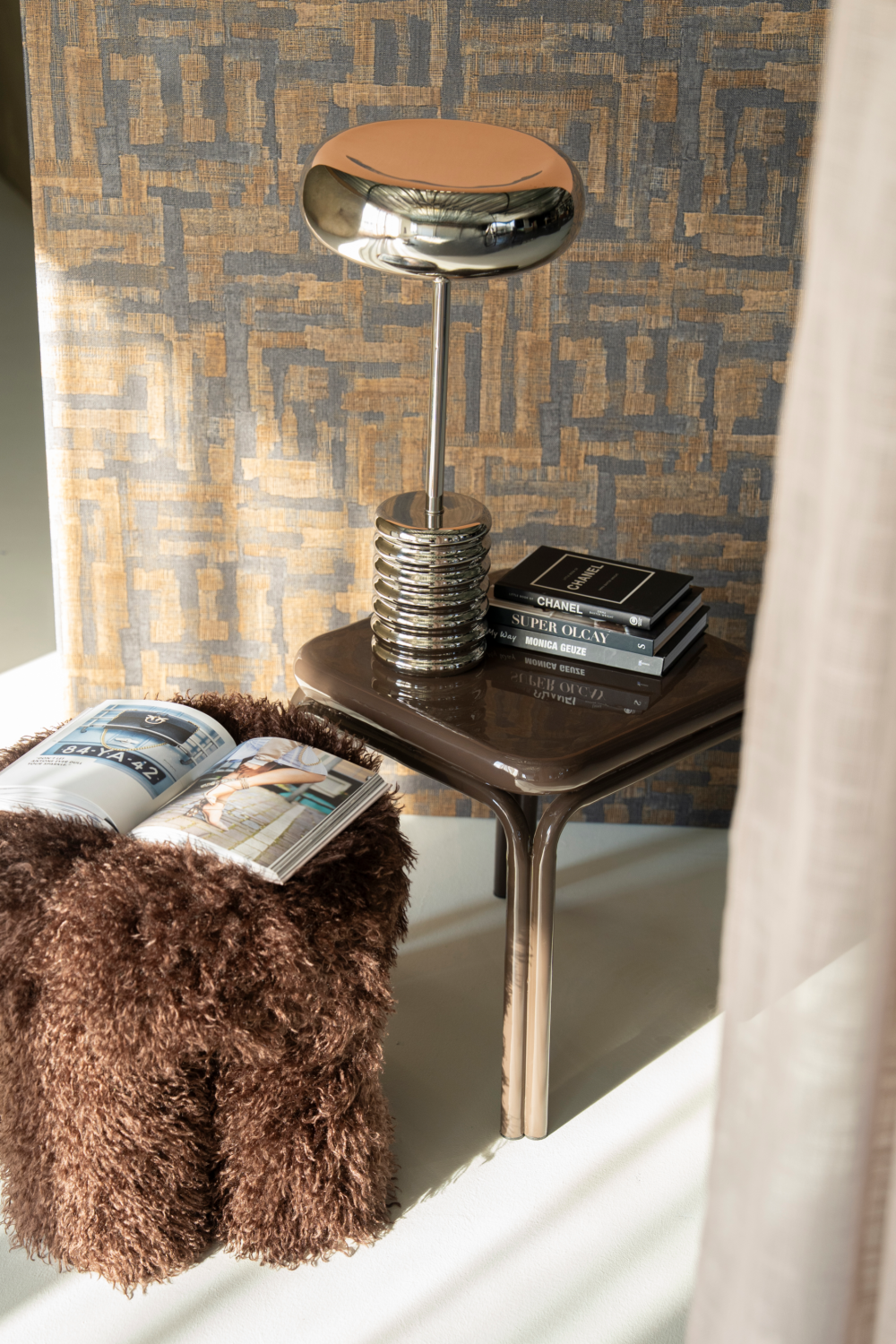 Silver Table Lamp | By-Boo Chromeo | Oroa.com