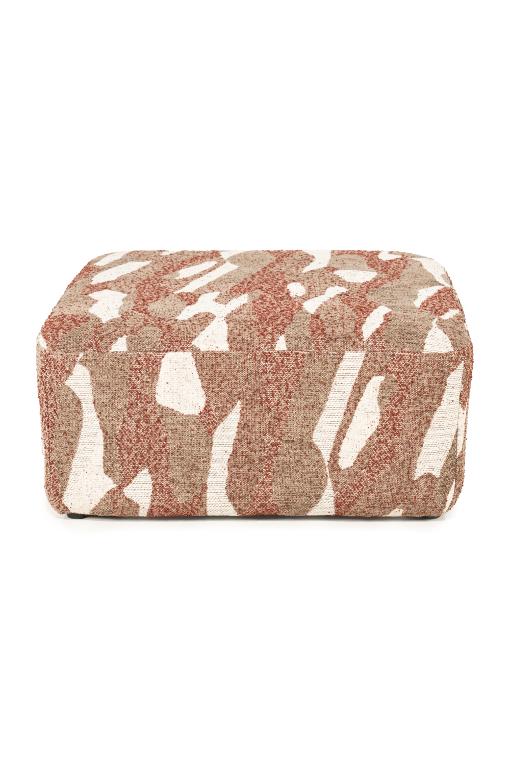 Printed Fabric Square Pouf L | By-Boo Rytm | Oroa.com