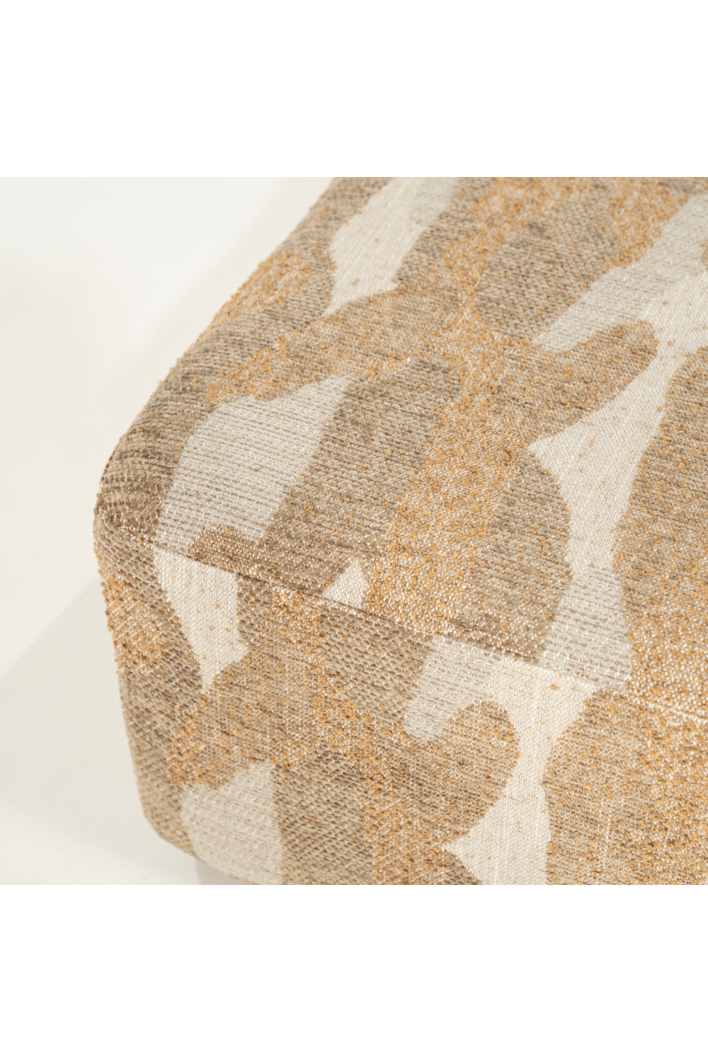 Printed Fabric Square Pouf L | By-Boo Rytm | Oroa.com