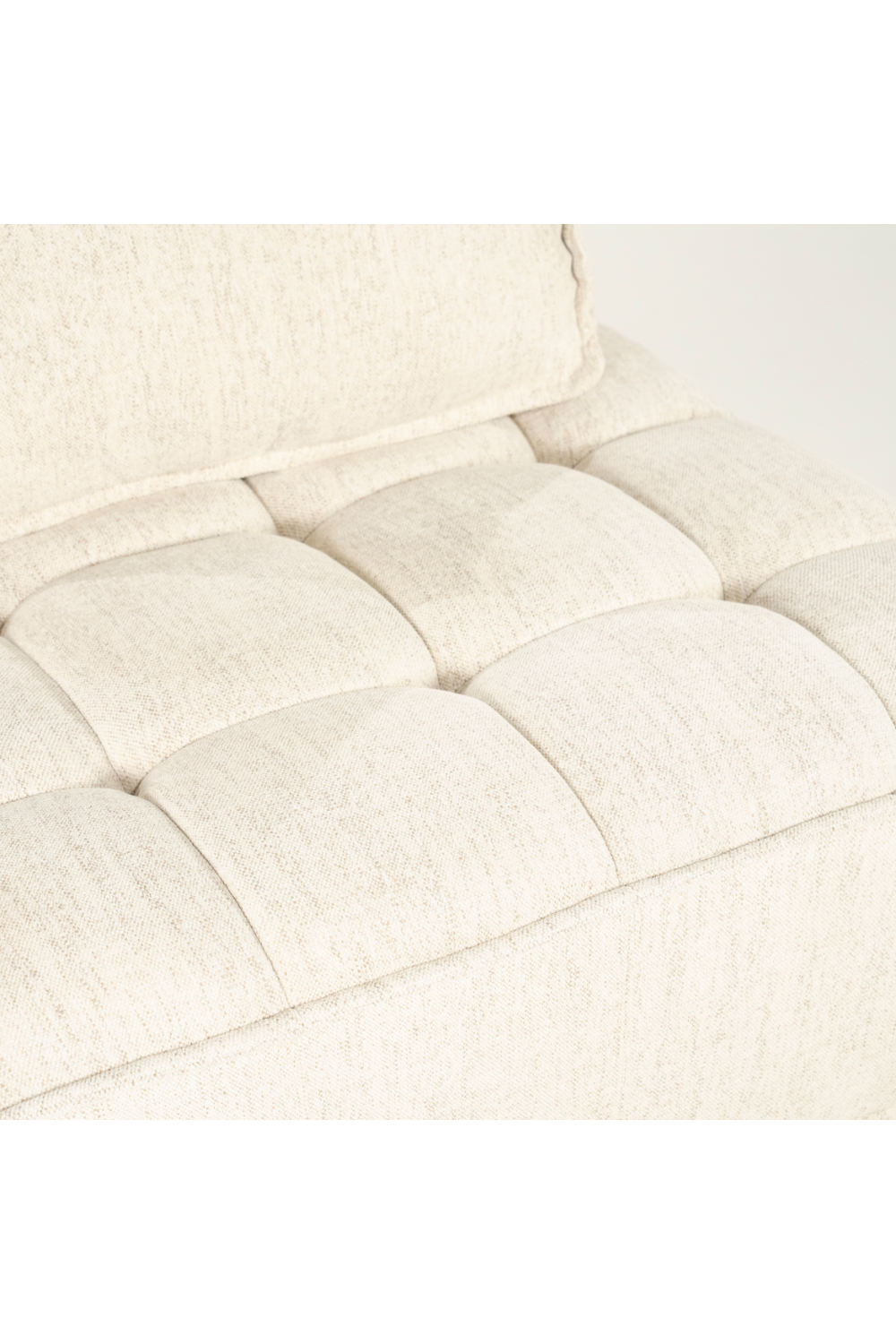 Square-Tufted Beige Lounge Chair | Oroa.com
